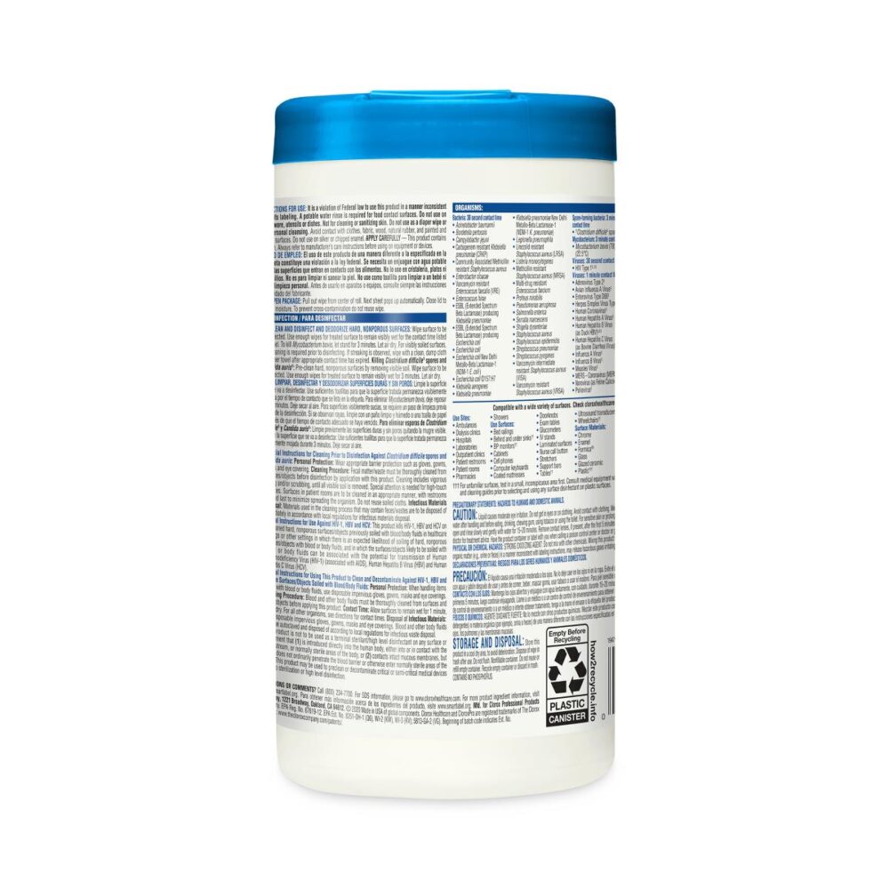 Clorox Healthcare® Bleach Germicidal Wipes, 70 ct, 6/pk - Image 4