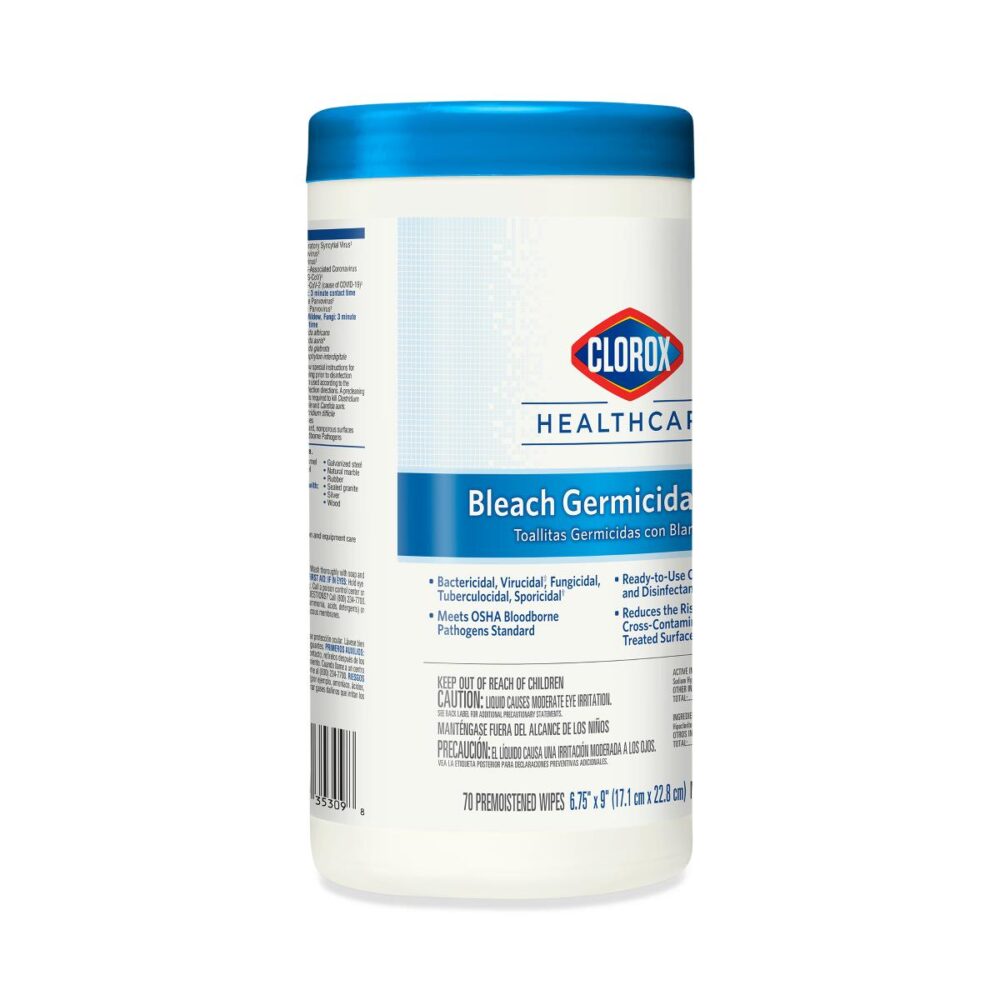 Clorox Healthcare® Bleach Germicidal Wipes, 70 ct, 6/pk - Image 5
