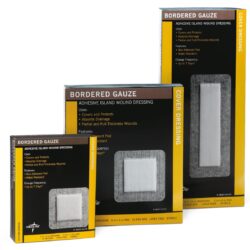 Sterile Bordered Gauze Adhesive Island Wound Dressing, 4" x 4" with 2.5" x 2.5" Pad - Image 3