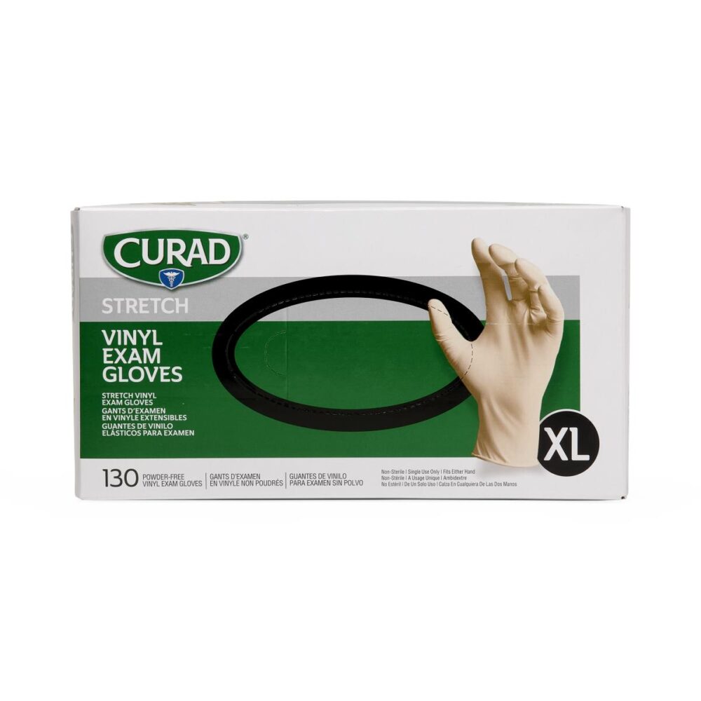 CURAD Powder-Free Stretch Vinyl Exam Gloves - Image 4