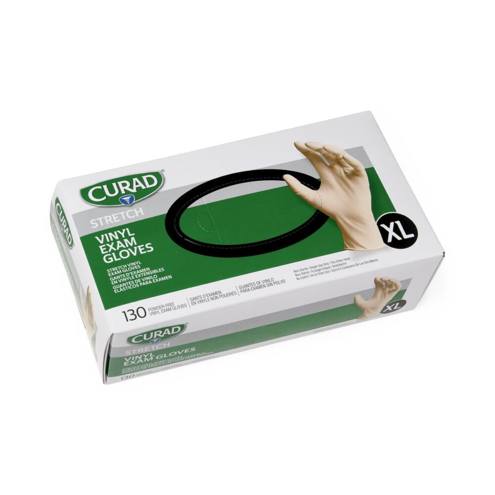 CURAD Powder-Free Stretch Vinyl Exam Gloves - Image 2