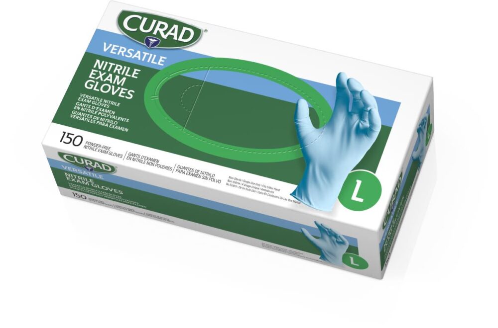 CUR9316 - CURAD Powder-Free Textured Nitrile Exam Gloves, L - Image 2