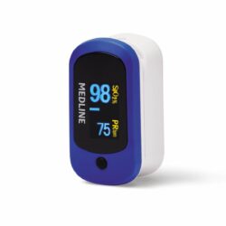 Soft-Touch Finger Pulse Oximeter with OLED Display, 7 Viewing Directions and Lanyard