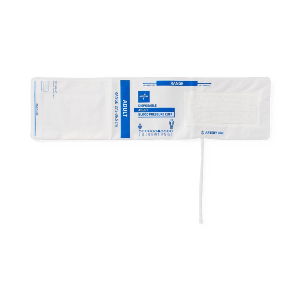 Disposable Soft Cloth 1-Tube Blood Pressure Cuff with Screw Connector, Adult - Image 2
