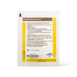 Sterile Bordered Gauze Adhesive Island Wound Dressing, 4" x 4" with 2.5" x 2.5" Pad - Image 4