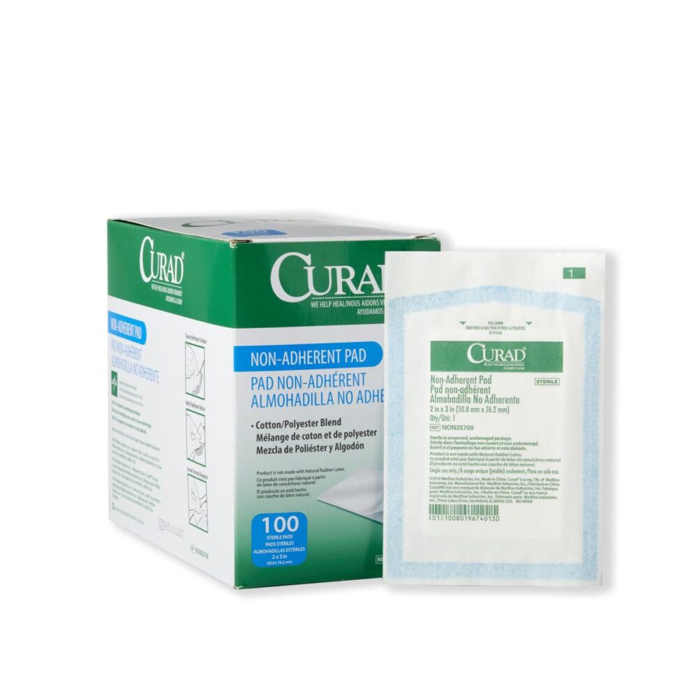 CURAD Non-Adherent Dressing Pad, Sterile, 2" x 3"