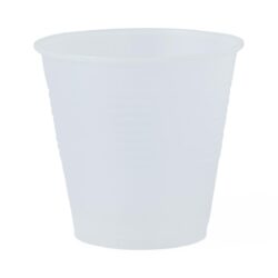 Plastic Drinking Cup, Translucent, Disposable, Polystyrene, 5 oz.