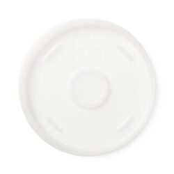 Plastic Translucent Lid with Straw Slot for 12 oz. to 24 oz. Foam Cup