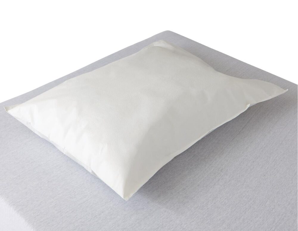 Disposable Tissue/Poly Pillowcase, 21" x 30", White - Image 3