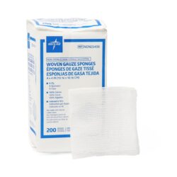 Woven Nonsterile Gauze Sponges, 8 Ply, 4" x 4"