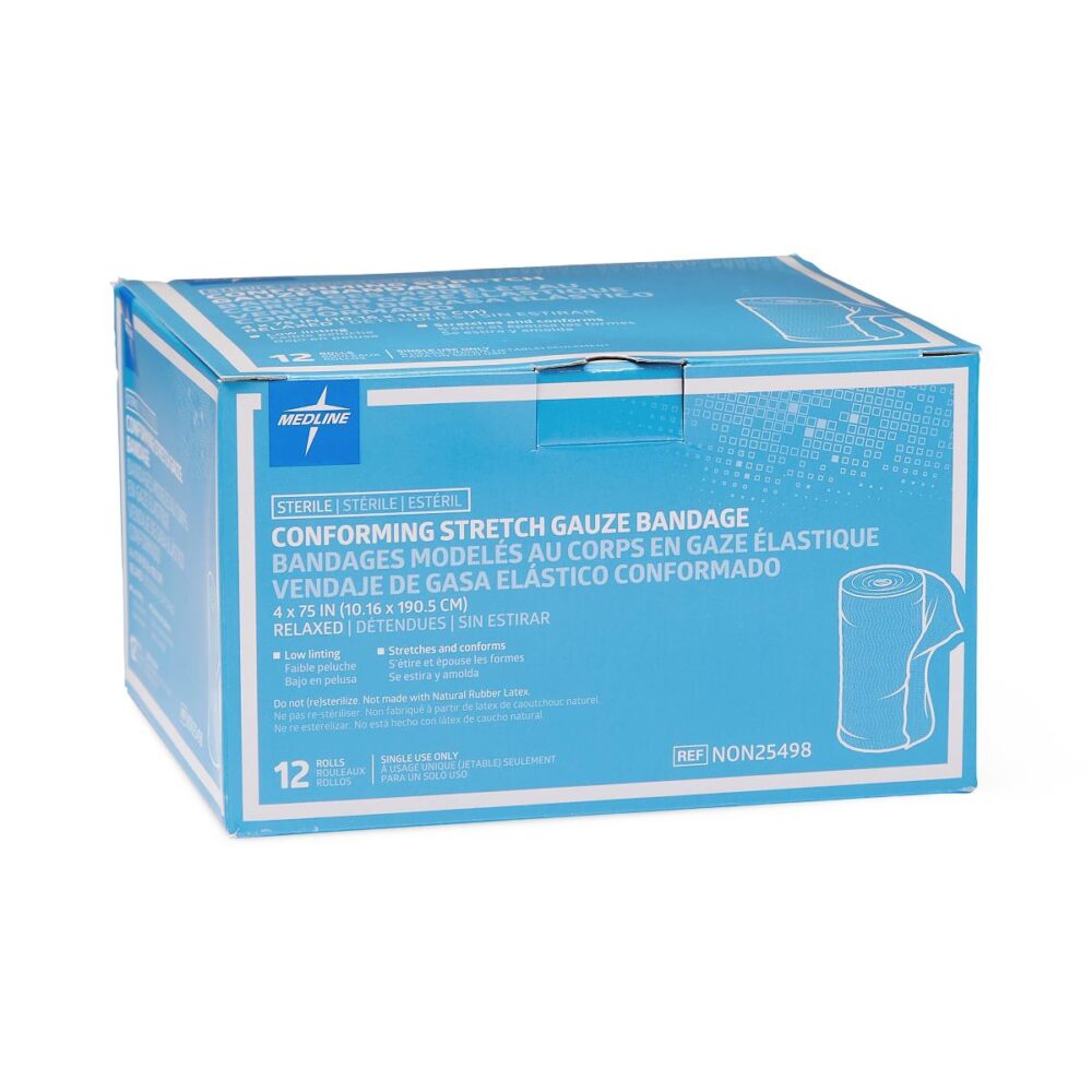 Sterile Conforming Gauze Bandage, 4" x 75", 12/BX - Image 4