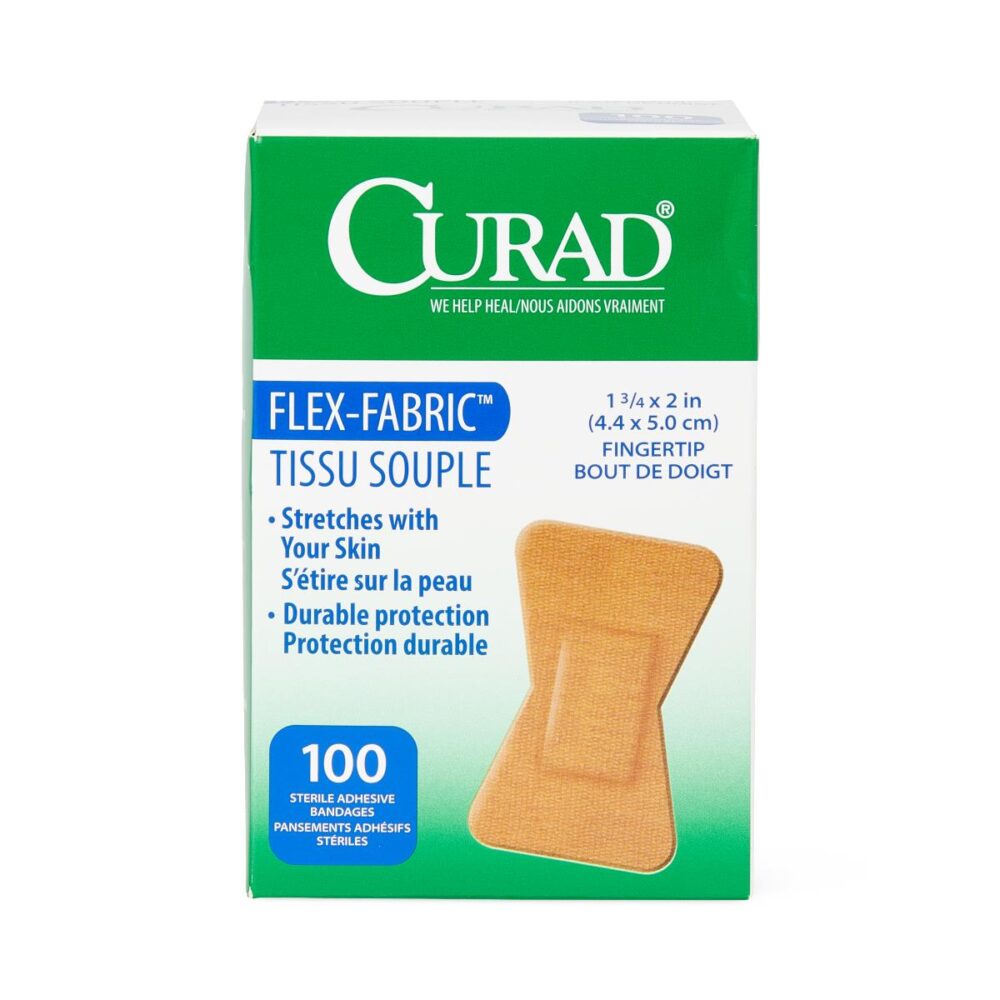 CURAD Flex-Fabric Adhesive Bandages, 1-3/4" x 2", for Fingertips, 100/Bx - Image 4