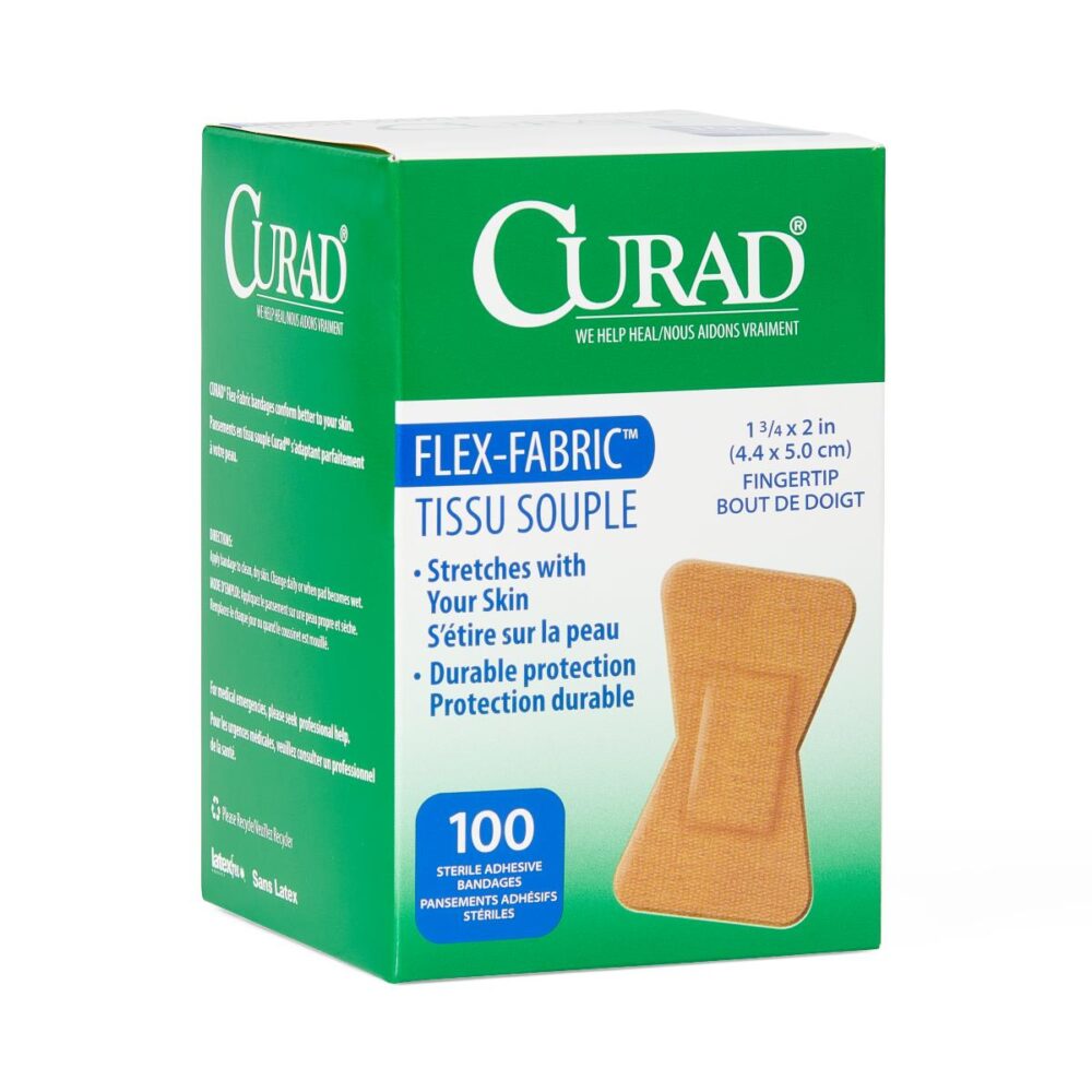 CURAD Flex-Fabric Adhesive Bandages, 1-3/4" x 2", for Fingertips, 100/Bx - Image 6