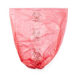 Biohazard Liner, Red, 40 x 48, 17 Mic, 25/Roll, 10 Rolls (250 Liners)/Case - Image 2