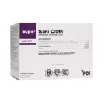 Super Sani-Cloth Germicidal Disposable Wipes, 5" x 8", Large Individual Packet, 50 Count