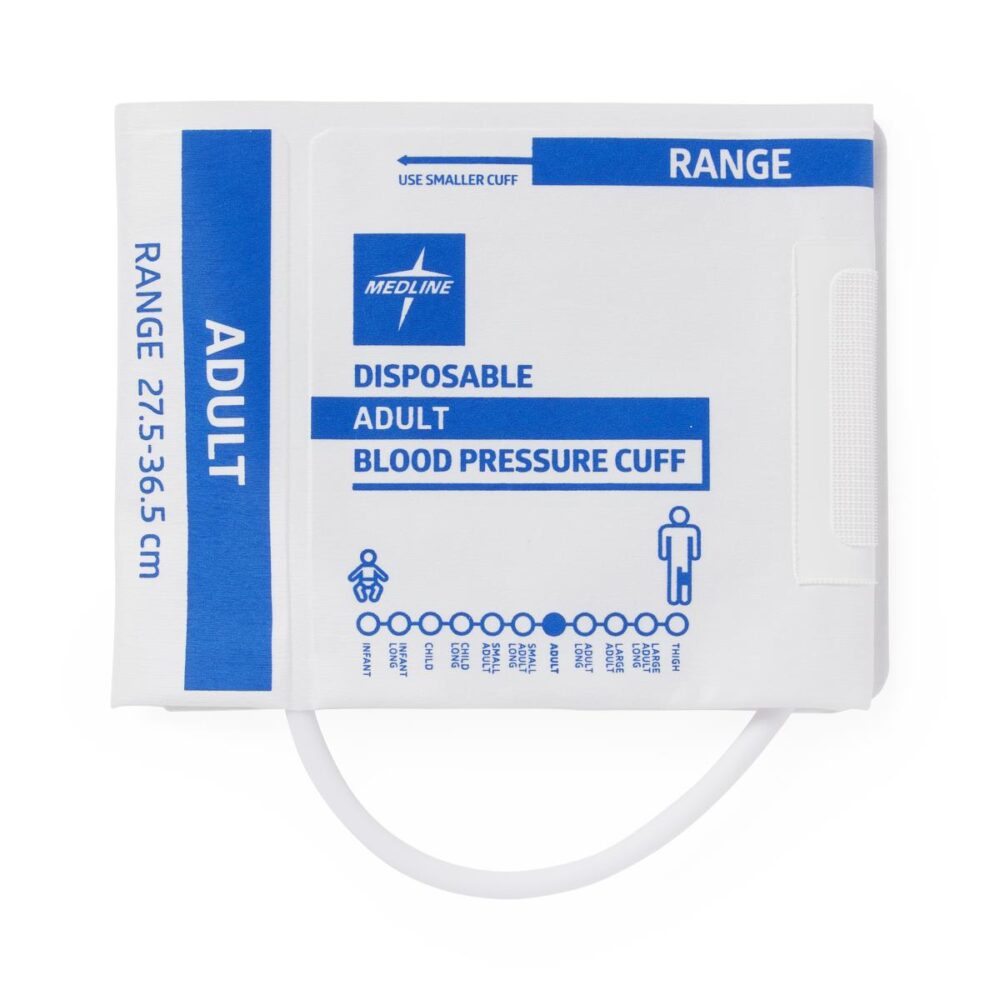 Disposable Soft Cloth 1-Tube Blood Pressure Cuff with Screw Connector, Adult - Image 3