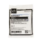 Disposable Soft Cloth 1-Tube Blood Pressure Cuff with Screw Connector, Adult