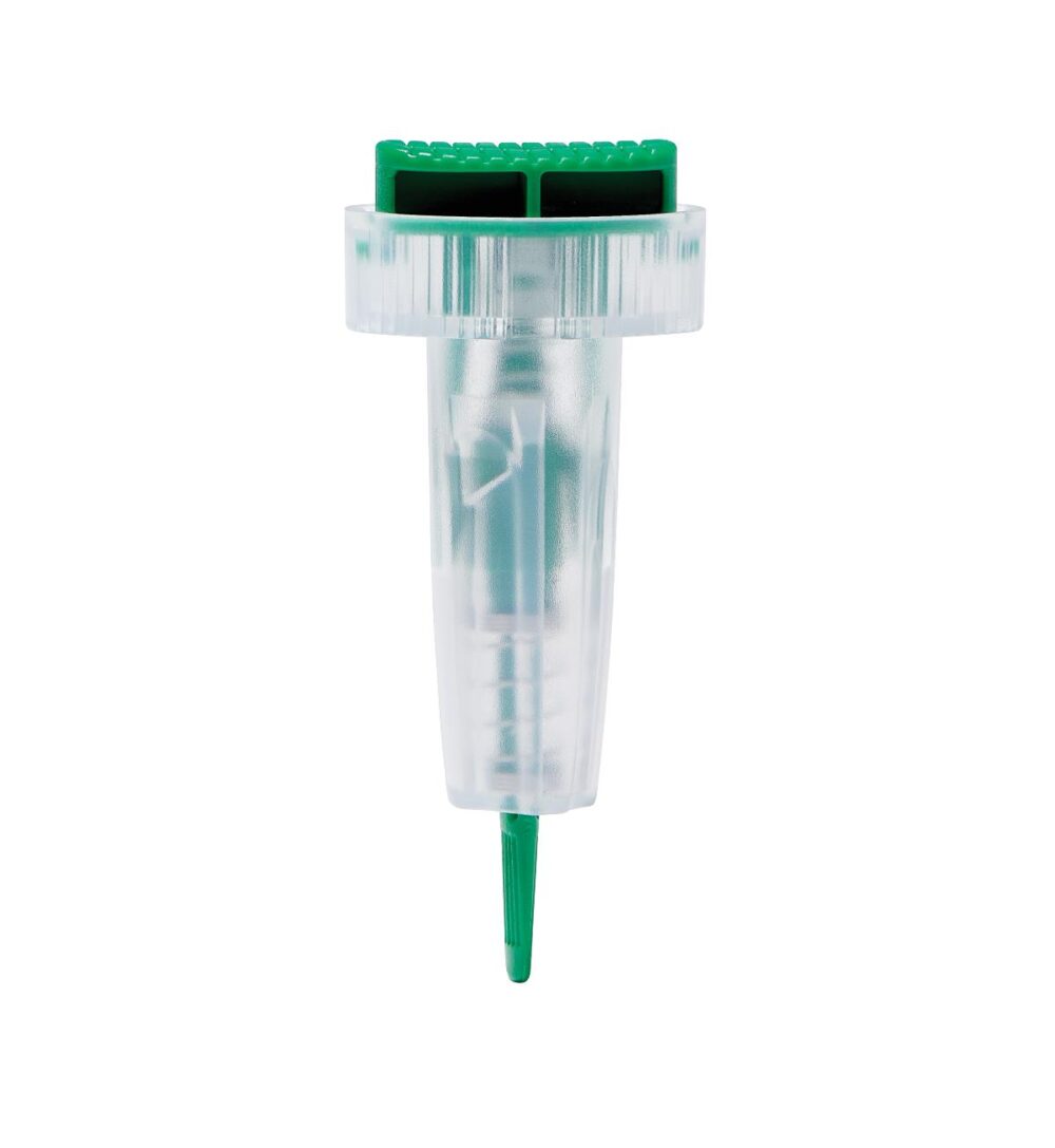 Sterile Safety Lancet with Push-Button Activation, 21G x 1.8 mm