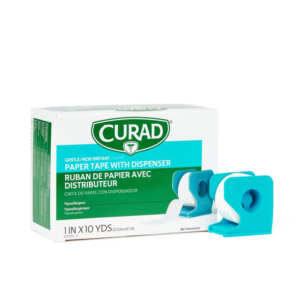 CURAD Paper Surgical Adhesive Tape with Dispenser, 1" x 10 yd. - Image 2