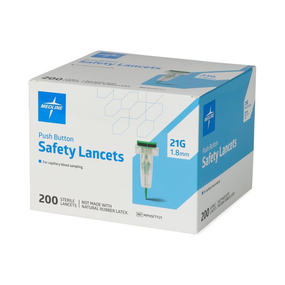 Sterile Safety Lancet with Push-Button Activation, 21G x 1.8 mm - Image 5