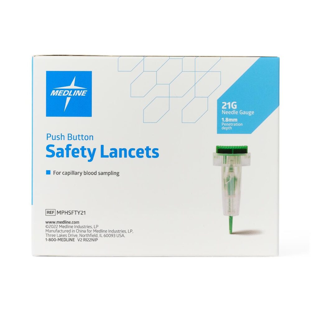 Sterile Safety Lancet with Push-Button Activation, 21G x 1.8 mm - Image 6