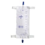 Urinary Leg Drain Bags with Elastic Straps, Vinyl Back, Twist Valve, Large, 900 mL