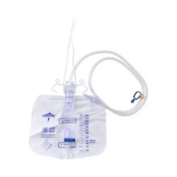 Urinary Drain Bag with Anti-Reflux Device and Metal-Free Slide-Tap Drainage Port, 2,000 mL