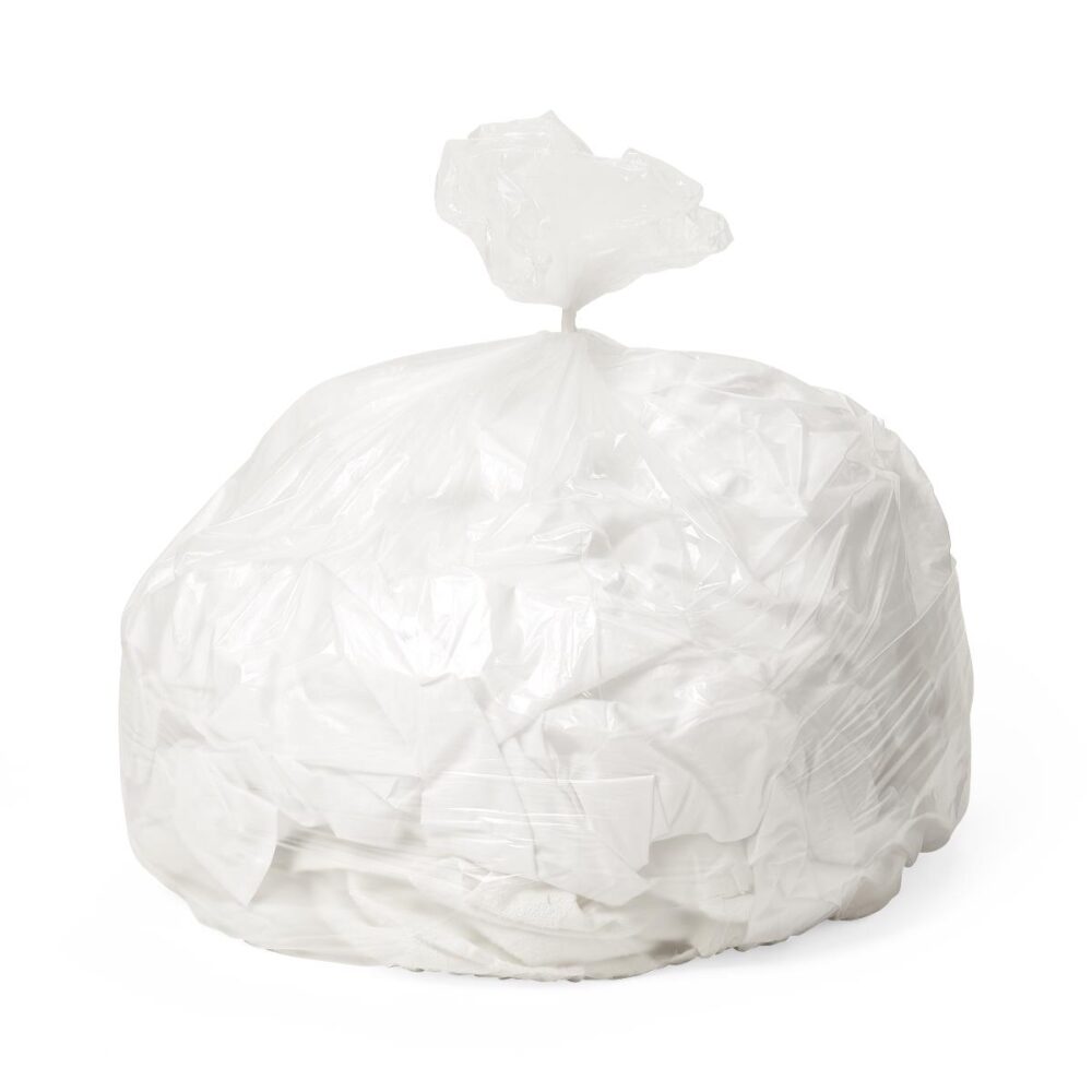 Trash Liner, Clear, 24" x 33", 8 Mic, Roll - Image 2