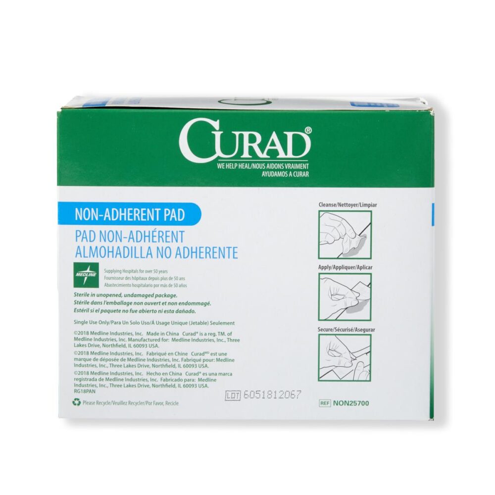 CURAD Non-Adherent Dressing Pad, Sterile, 2" x 3" - Image 3