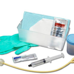Foley Insertion Catheter with Silicone-Elastomer Coated Latex Catheter, 16 Fr, 10 mL Syringe, PVP, Specimen Container and AloeTouch Gloves in CSR-Wrapped Tray, 20/CS