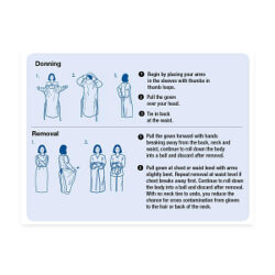 Standard Polyethylene Gowns with Thumb Loop, Blue, Size Regular 75/CS - Image 2