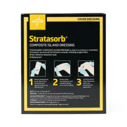 Stratasorb Composite Adhesive Island Wound Dressings, 6" x 6" 10/BX - Image 2