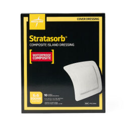 Stratasorb Composite Adhesive Island Wound Dressings, 6" x 6" 10/BX
