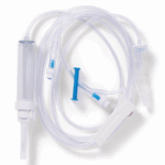 IV Administration Set with 2 Needle-Free Ports, 15 Drop, 108" Long Soft Tubing